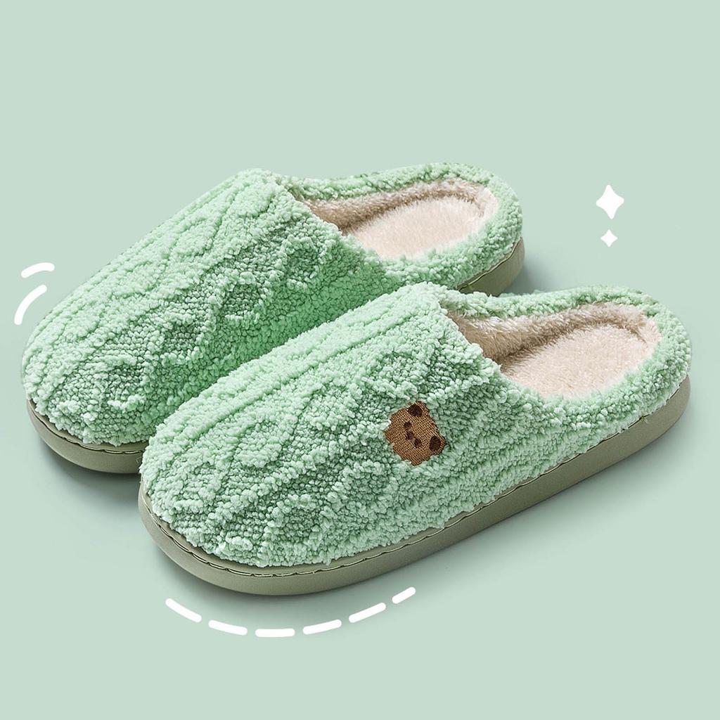 Women Indoor Slippers S Soft Bear Pattern Plush Slippers Cute & Insulated Slippers for Women with Arch Support And Memory Foam