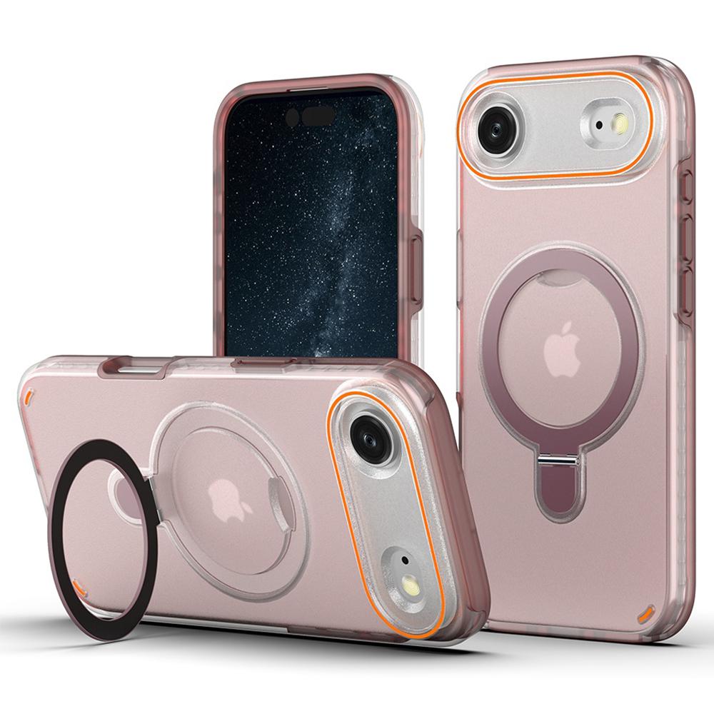 For iPhone Air Magnetic Case with Kickstand TPU+PC Shockproof Phone Cover