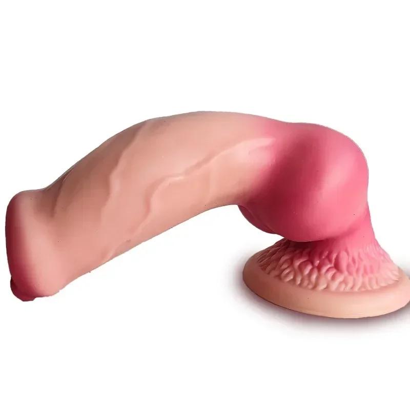 Realista Enorme Dildo de Perro Plug Anal Con Ventosa Silicona Plug Grande para Trasero Masajeador de Próstata Juguetes Sexuales para Adultos para Hombres Mujeres