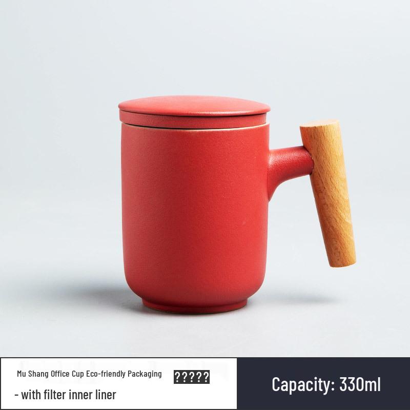 Men's Ceramic Tea Brewing Mug with Personal Filter