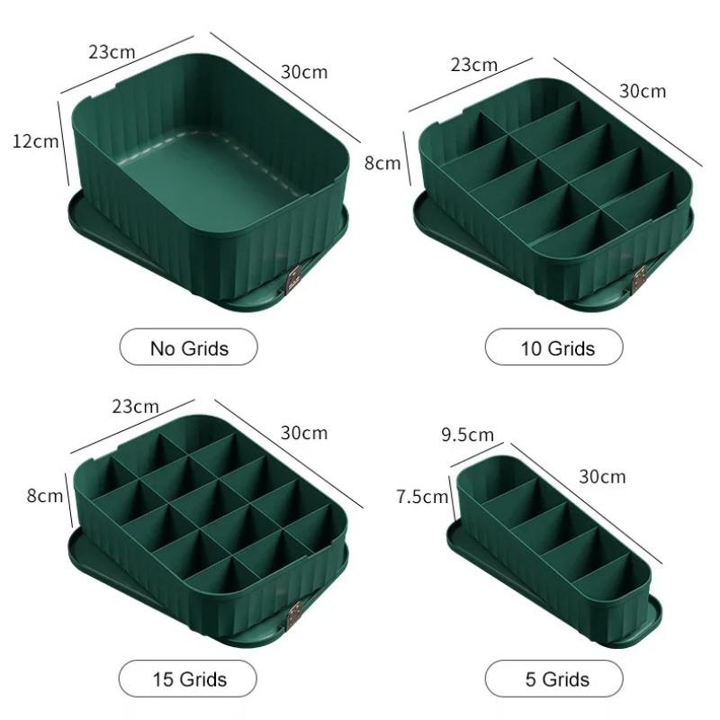 Underwear storage box with compartments and lids, combination bra, socks, underwear, household dormitory sorting and storage box
