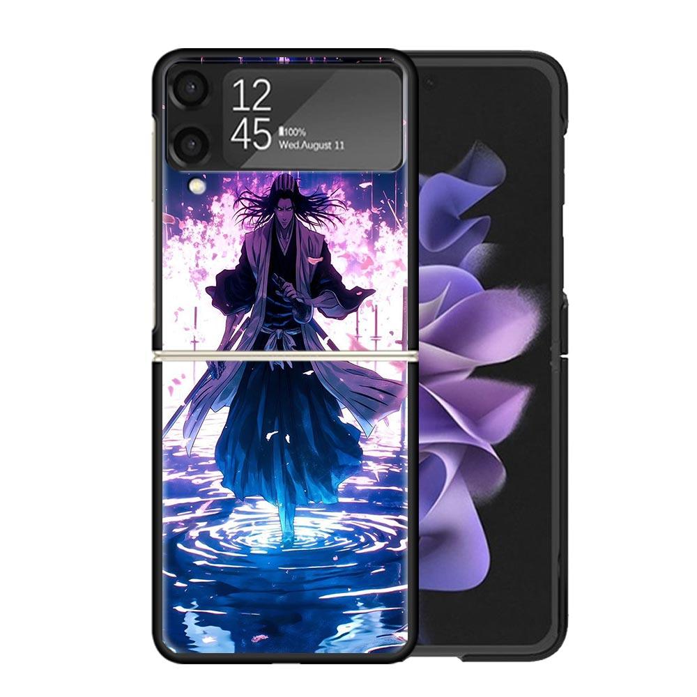 Bleach Kuchiki Byakuya Cases For Samsung Galaxy Z Flip 4 5 6 7 3 Z Flip7 Flip6 Flip4 Flip5 Flip3 5G Hard Shockproof Fundas Cover