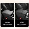 1pc PU Leather Car Armrest Pad with Side Storage Bag, Durable Vehicle Interior Accessory