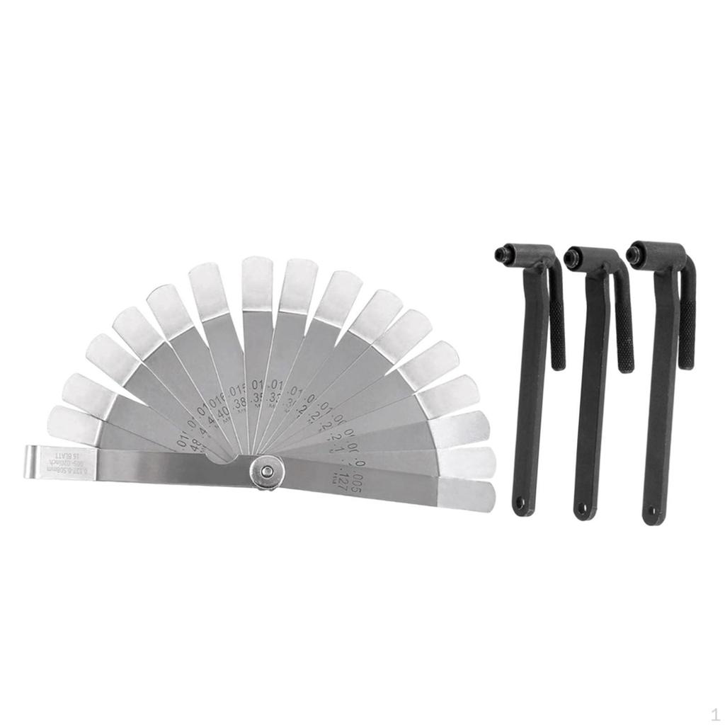 Feeler Gauge Tool Double Marked for Thickness/Wide Sizes Automotive Metal Metric Measurement