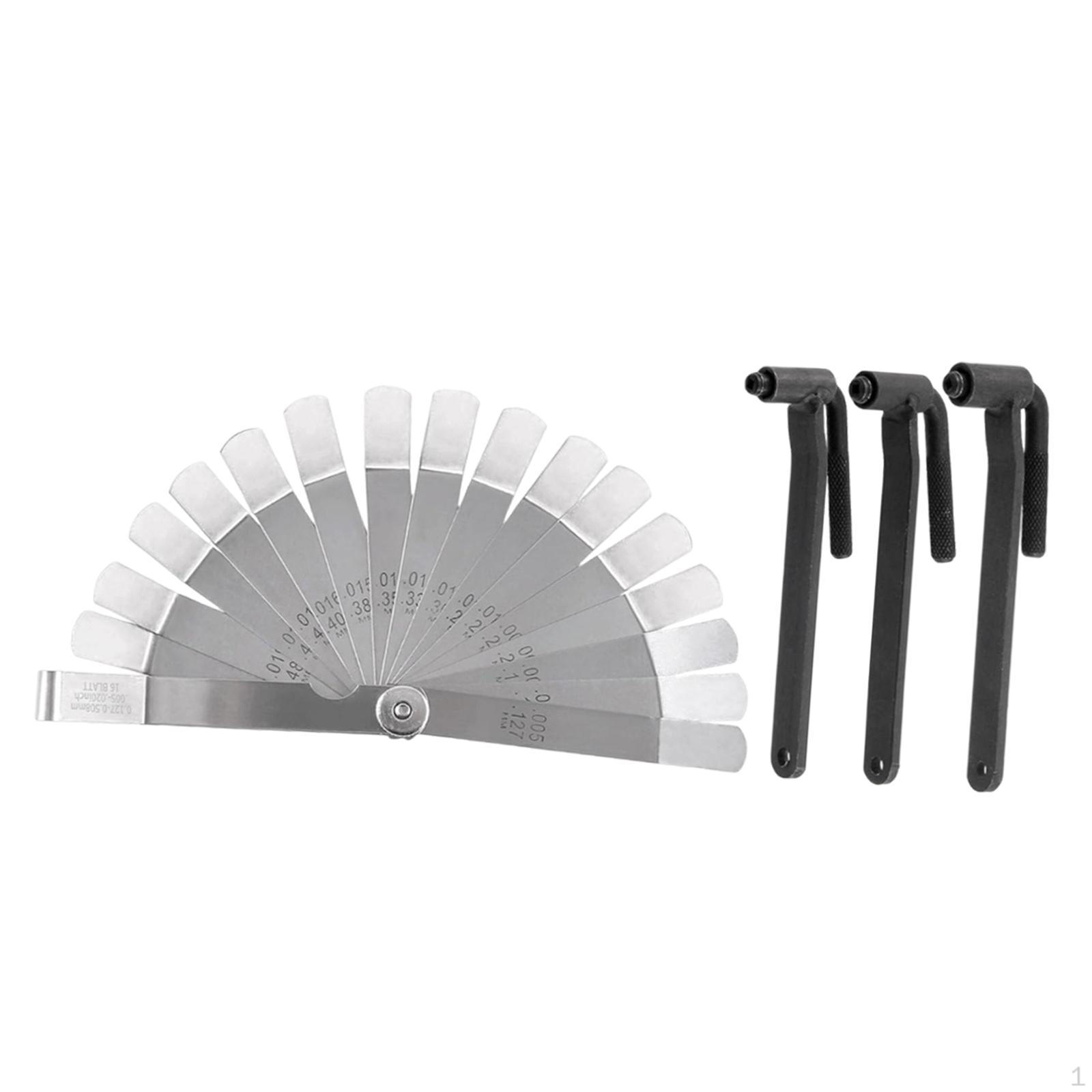 

Feeler Gauge Tool Double Marked for Thickness/Wide Sizes Automotive Metal Metric Measurement Style B