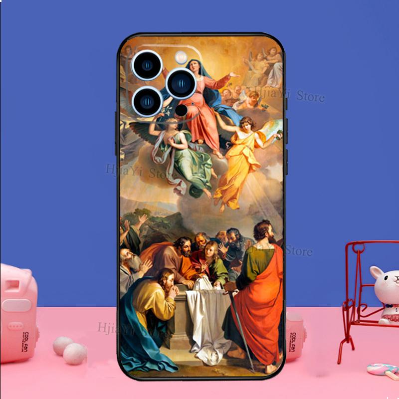 Virgin Mary of Hope Catholic Religious Art Case For iPhone 16 15 13 12 11 14 Pro Max Plus XR XS Max X 12 13 Mini Cover Shell