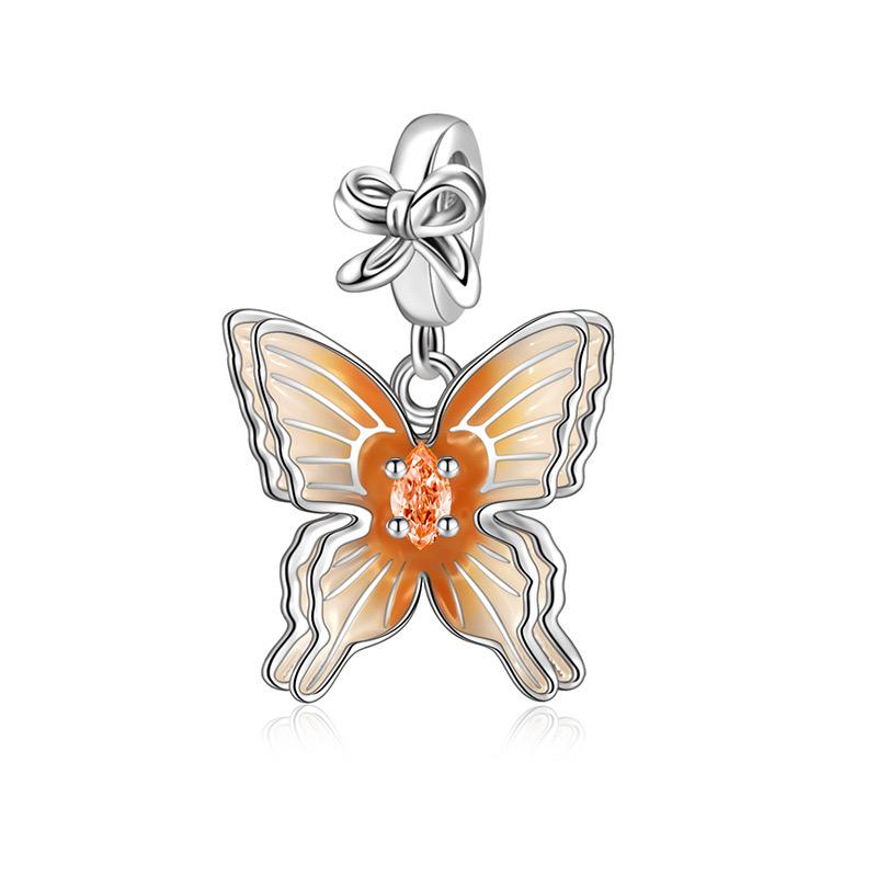 New Fashion Copper Plating Early Spring Series Woodpecker Magpie Maple Leaf Charm Bead Fit Original Bracelet Diy Women Jewelry