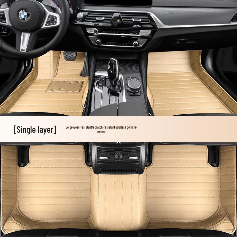 Full Coverage Genuine Leather Starry Sky Car Floor Mats - Double Layered for Thousands of Models