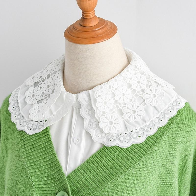 Flower Faux Collar Decorative Collars for Dress Suit Removable False Collar Universal Shawl Elegant Sweater Faux Collar