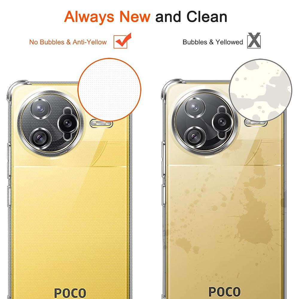 Shockproof Silicone Soft Case For Xiaomi Poco F7 F6 F5 X7 X6 X5 F4 F3 X4 X3 Gt M7 M6 M5 M4 M3 Pro Ultra Thin Clear Back Cover