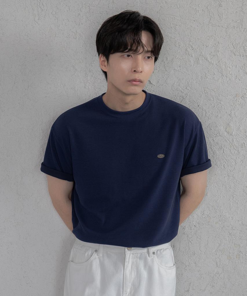 ESN Ensconce Patch Muscle T-Shirt Navy