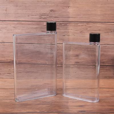 Wasserflasche, tragbar, transparent, Buch, tragbar, Papierblock, Wasserflasche, flach
