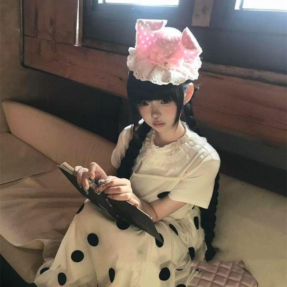 Nonslip Design Anime Bows Hair Clip Breathable Fabric Hair Accessory for Women  Birthday