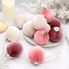 12pcs Festival Velvet Christmas Balls Set 8cm Christmas Tree Ornaments  Holiday Festival Decor