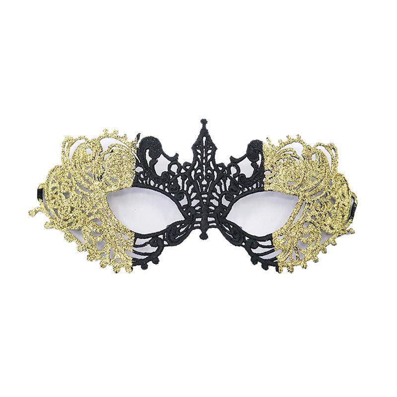 Cross-border Sexy Lace Eye Mask with Pointed Tips for Halloween & Christmas Masquerade