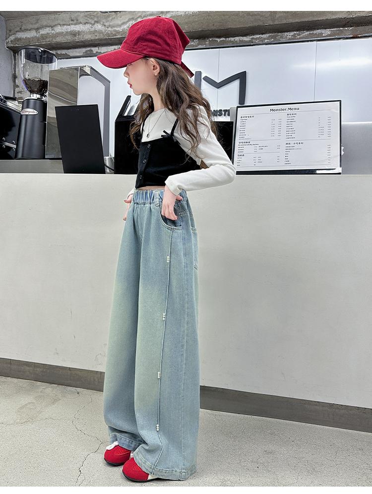 Girls' Spring and Autumn Jeans