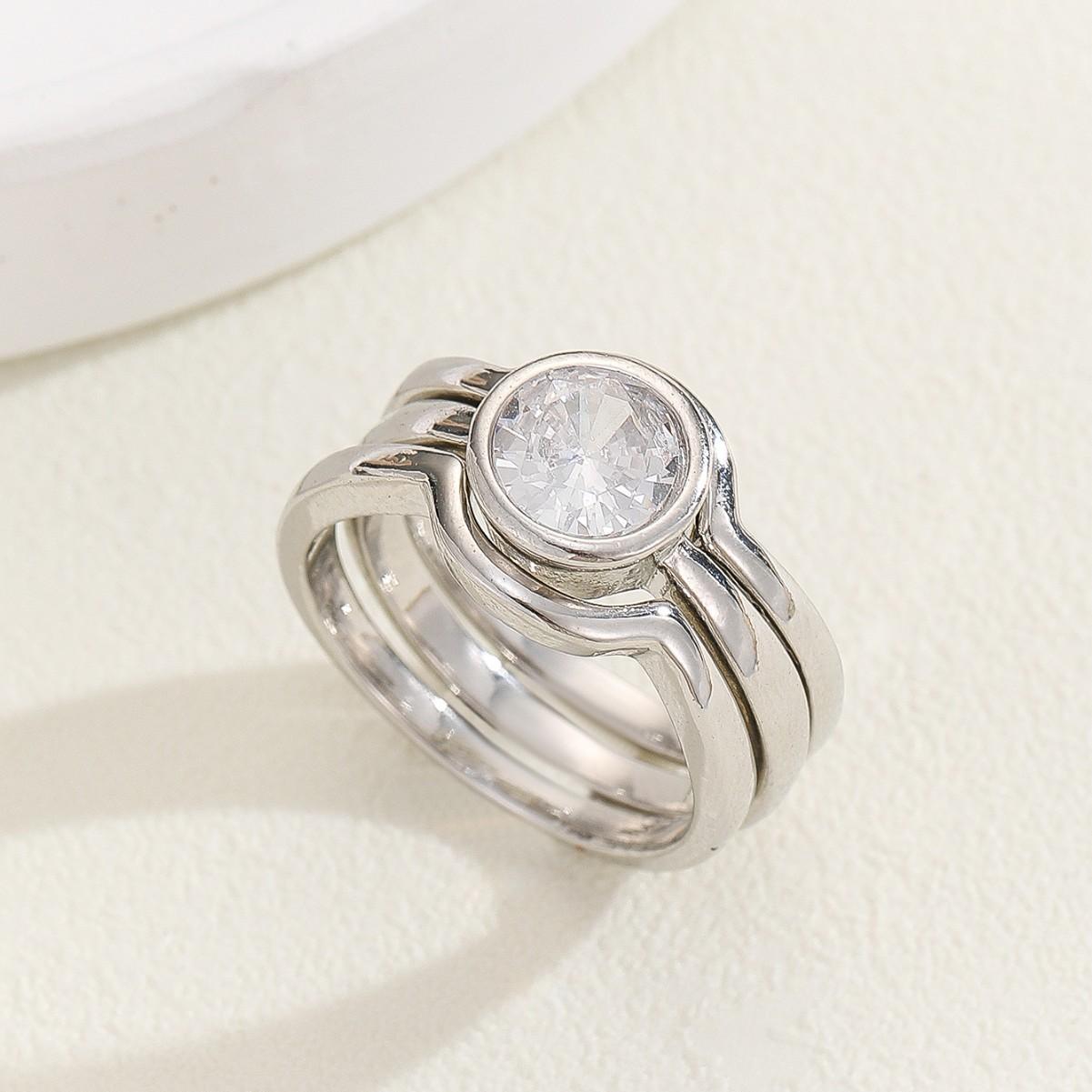 

Великолепные роскошные кольца для женщин, свадебные помолвочные аксессуары, уникальное женское кольцо, модная бижутерия, подарки No. 10 серебряный