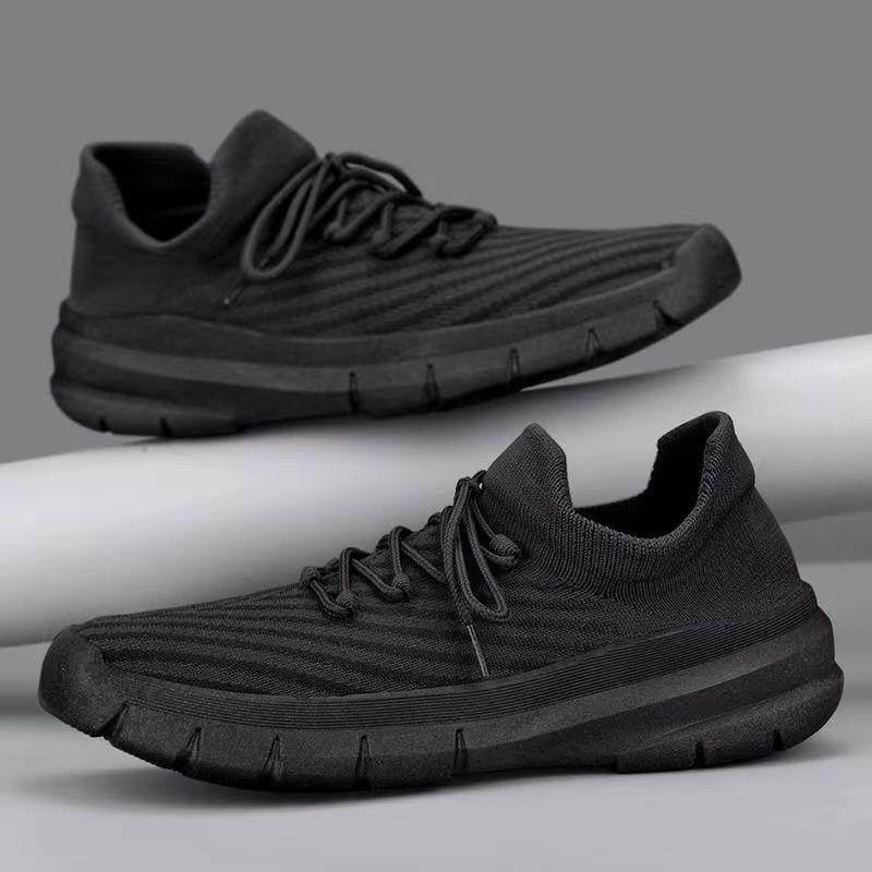 Men's Slip On Walking Shoes Lightweight Breathable Non Slip Running Shoes Casual Fashion Sneakers Knitted Mesh Gym Workout Sports Shoes for Men