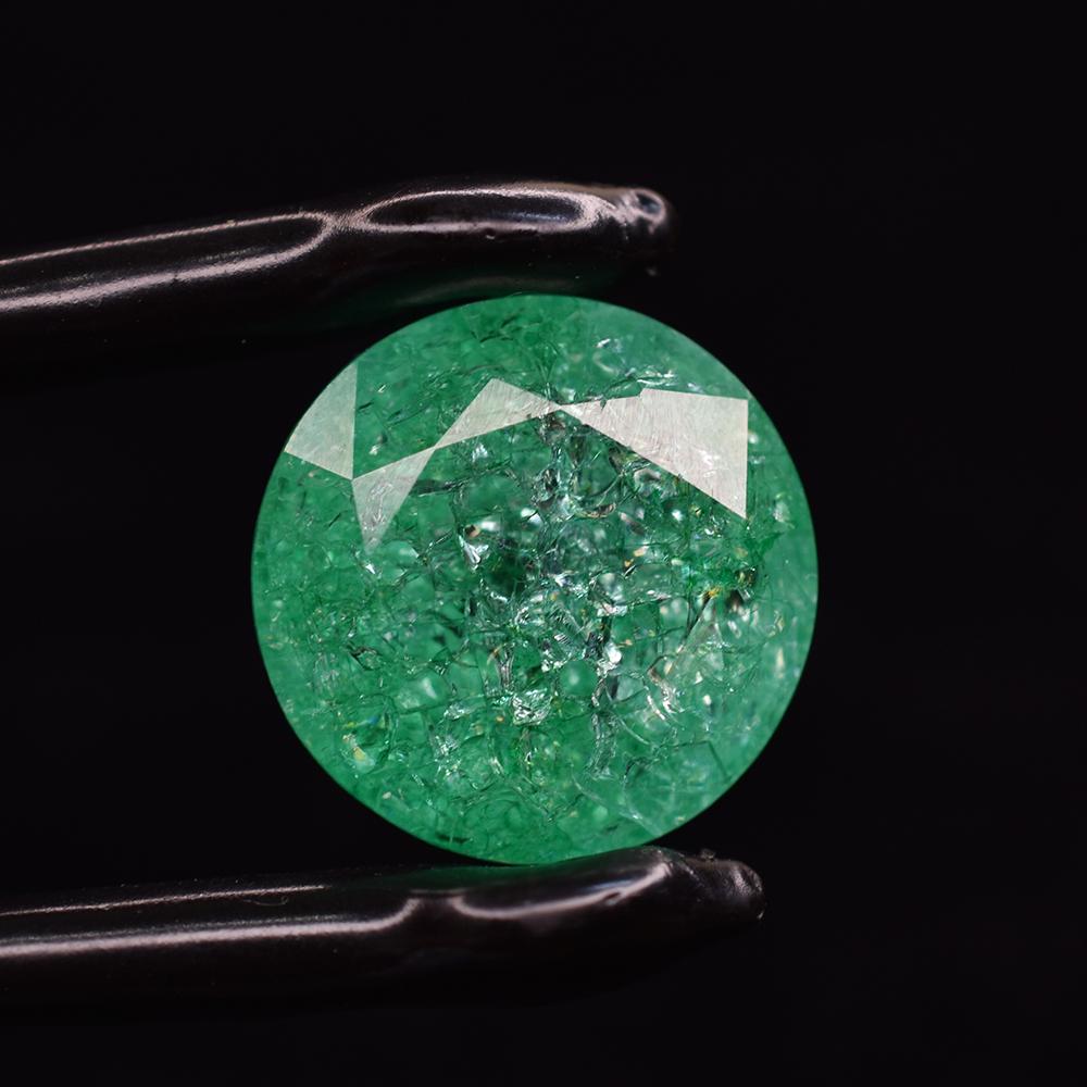 Natural Green Emerald 26.95 Ct Round Cut Loose Gemstone For Best Gift