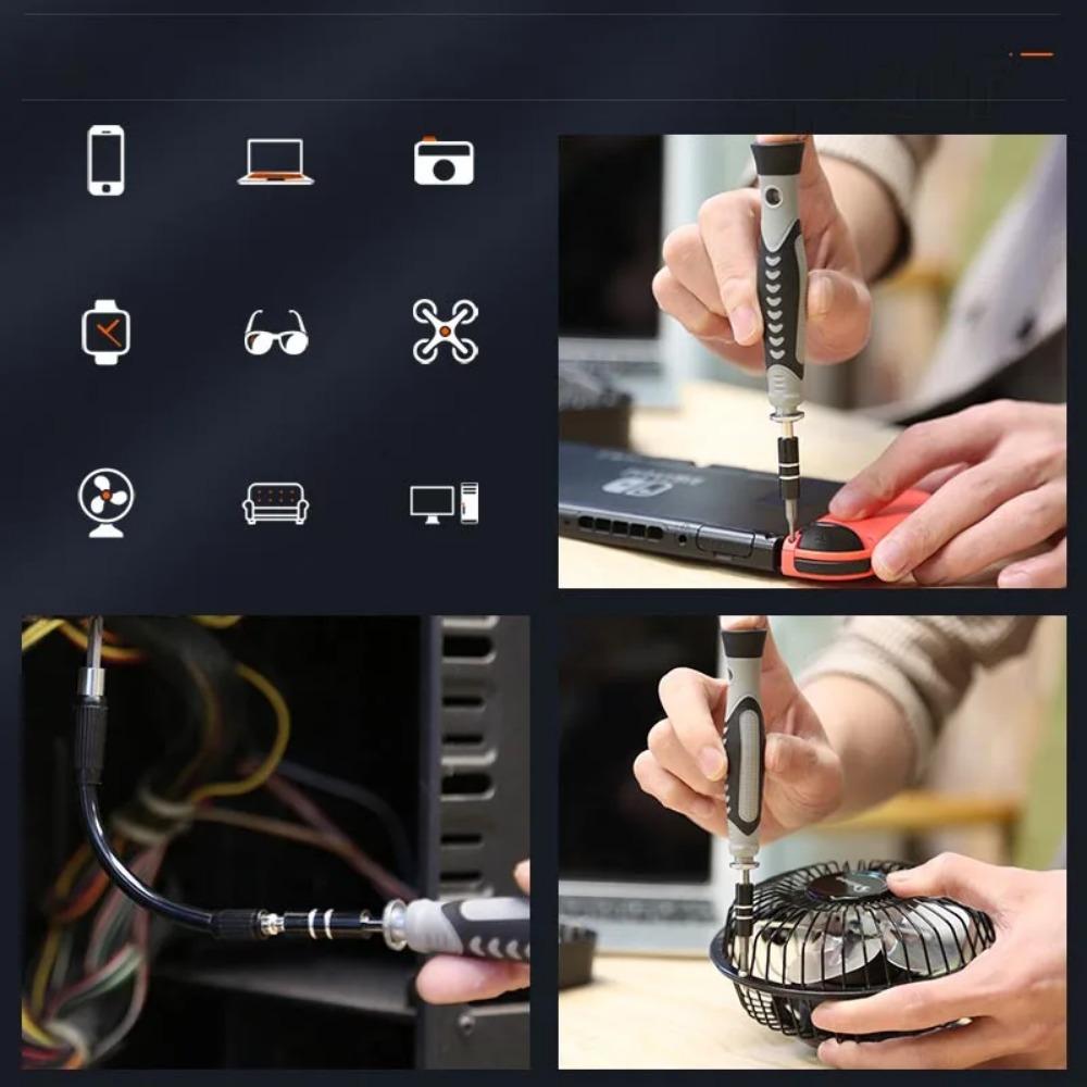 Zestaw Wkrętaków Magnetyczny Zestaw Bitów Wkrętakowych WOZOBUY Z Elektrycznym Wkrętakiem Usuwacz Klucz Naprawa Telefonu PC Narzędzia