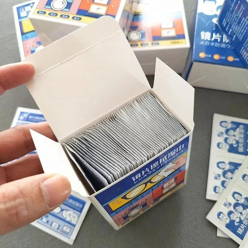 High Quality Disposable Eyeglass Cleaning Pads Screen Cleaning Pads  Traceless Quick Drying Anti-fog Glasses Wipes Dust Removal Remove Oil