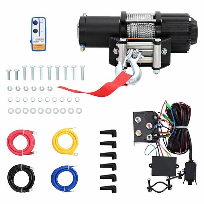 VidaXL Treuil Electrique avec Télécommande sans Fil Remorque Voiture Garage Camion Bateau Camping-car Quads VTT 12 V 4500 210447