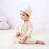 Wool Knitted Baby Onesie with Fleece Lining - Winter Crawling Suit for 100-Day or First Birthday
