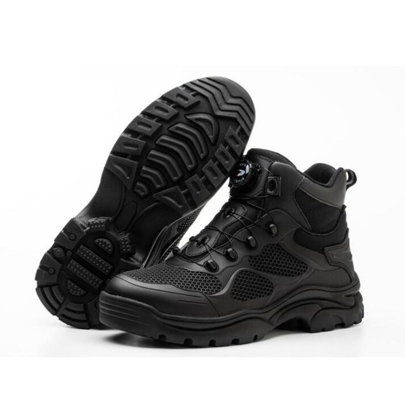 Rotary Buckle Work Boots Safety Steel Toe Shoes Men Breathable Safety Shoes Brand Indestructible Shoes Puncture-Proof work Shoes