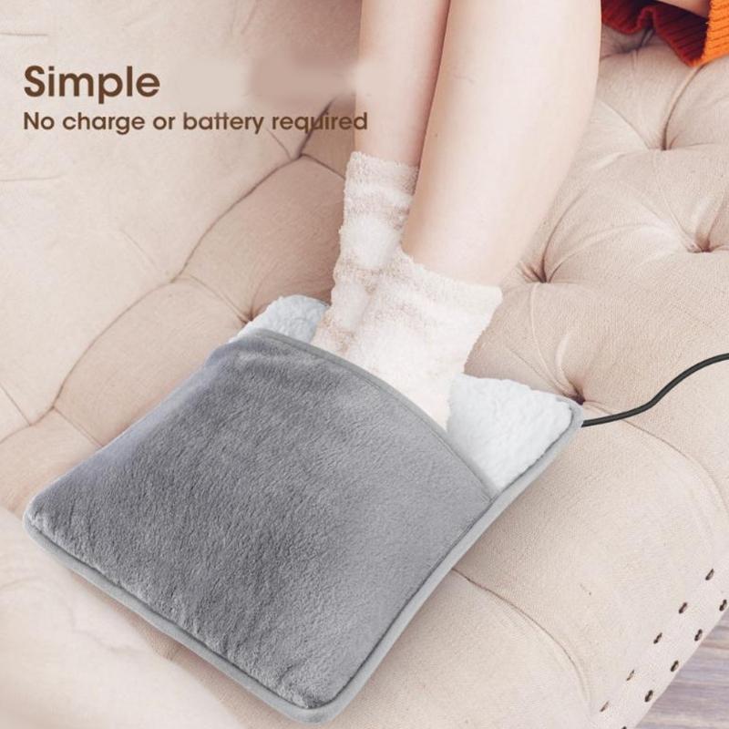 Low Voltages Electric Foot Warmer with Soft Fleece Fabric Ensuring Safety and Comfort for Elderly and Children