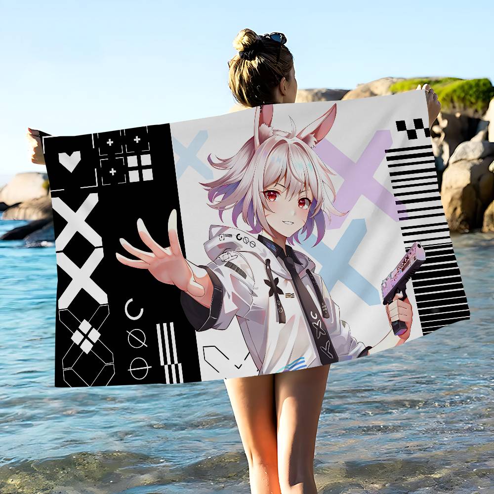 C-CSGOS 2 Printstream Howl Wild Lotus Big Microfiber Beach Towels Quick Dry Towel Sand Beach Towels Pool Towel for Travel Swim