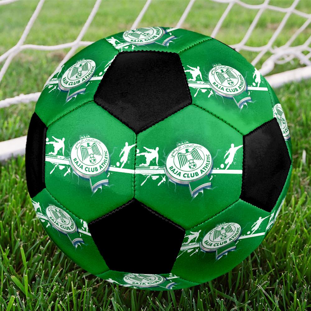 SIZE 5 Raja Casablanca Soccer Ball Colorful All Ages Machine Stitched PVC Competition Ready Durable High-Bounce
