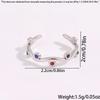 Colorful European & American Irregular Titanium Steel Open Ring with Non-Fading Diamond-Set