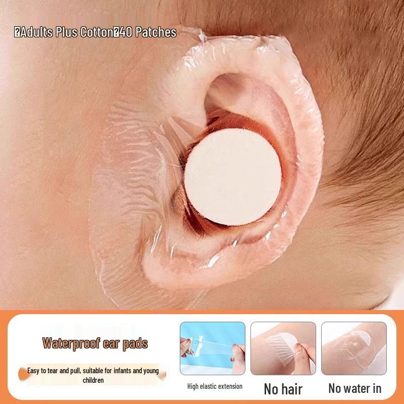 Waterproof Ear Protection Stickers for All Ages - Baby, Children, and Adults (Swimming, Shampooing, Navel)