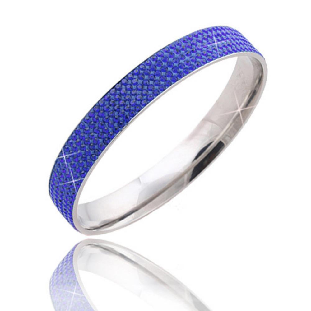Female Style Five Row Flat Inlaid Zircon Bracelet