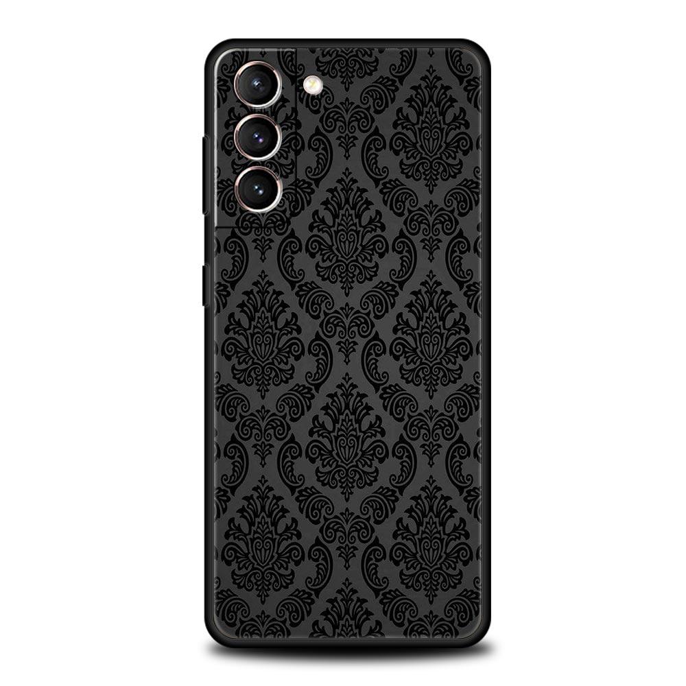 

Чехол для телефона Samsung Galaxy S24 S23 Ultra S22 S21 S20 FE 5G S10 S10E S9 Plus S8 Мягкий Черный Чехол Готический Стиль Черные Губы Samsung S10