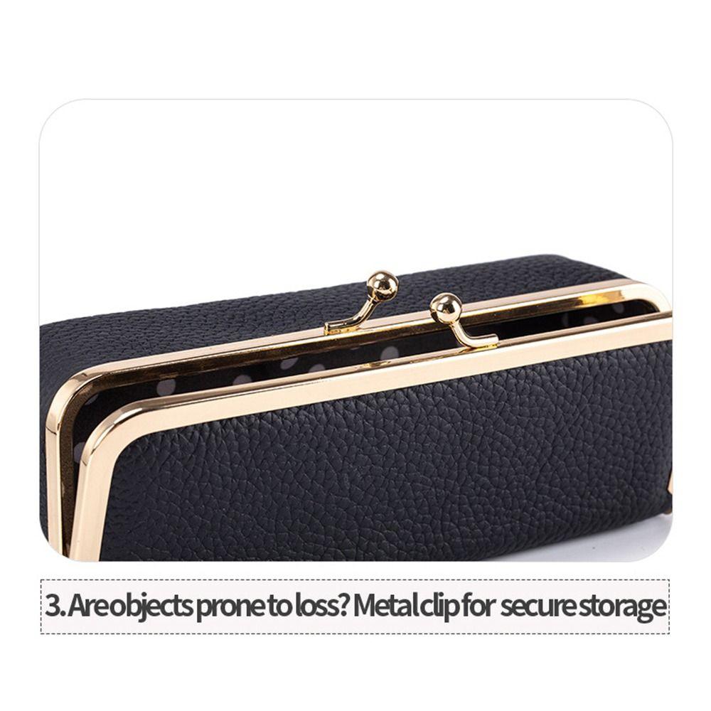 Portable Cosmetic Storage Pouch with Mirror Sunglasses Storage Case for Lipstick