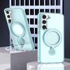 Applicable To Samsung S25ultra Invisible Bracket Magnetic Suction Apple S23plus Fulcrum Rotating Bracket Mobile Phone Case S26