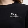 Fila Original Simple Personality Trendy Fashion Retro Sports Casual Short Round Neck Pullover Sweatshirt Women Sweatshirt Black F11W549203FBK