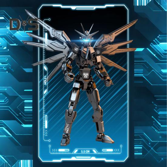 Robot Action Figure with Accessories Movable Joints Robot Model Toy Articulated Dummy Figurine Home Office Decoration Ornament