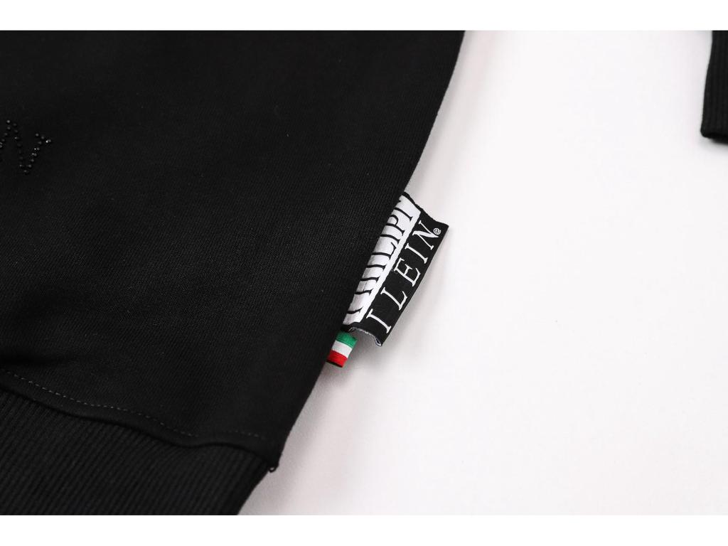 Philip Plein Herren Kapuzenpullover mit Strasssteinen - Trendige Herbst/Winter Streetwear