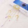 Flame Moon Brass Pendant Crystal Wind Chime Sun Catcher Ornament for Home and Garden