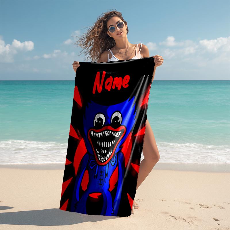 Personalized Customized Proof Beach Towel with Poppy Playtime Pattern - Soft, Absorbent,quick-drying,perfect Swimming,camping&bathing