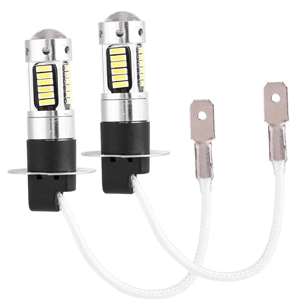 H3 LED Hdlight Bulb H3 Fog Light Bulb H3 Bulb for Car and Truck Direct Replacement for Halogen Bulbs with 30 LED Chips 6500K White Light 12V
