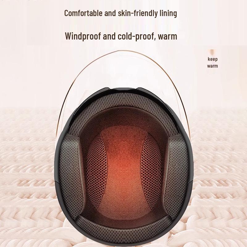 All-Season Universal Electric Scooter Helmet with HD Double Visor for Winter