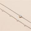 Vintage Perlen-Choker-Halsketten für Damen Mode Zweilagige Kette Kleiner Liebesherz-Anhänger Halskette Schmuck Geschenk Großhandel