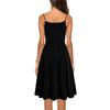 Ladies Casual Summer Cotton Sleeveless Spaghetti Strap Adjustable Waist Sundress