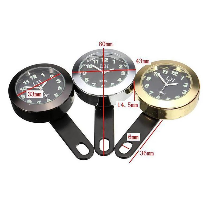 Waterproof Motorcycle Handlebar Dial Clock Night Light for kawasaki,honda