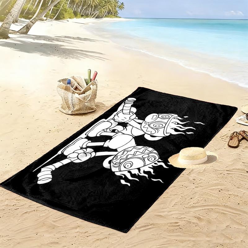 KNDCKDUT 2D Flat Print Beach Towel, Large Soft Quick Dry Towel for Beach Camping SwimmingZSTJ0915059