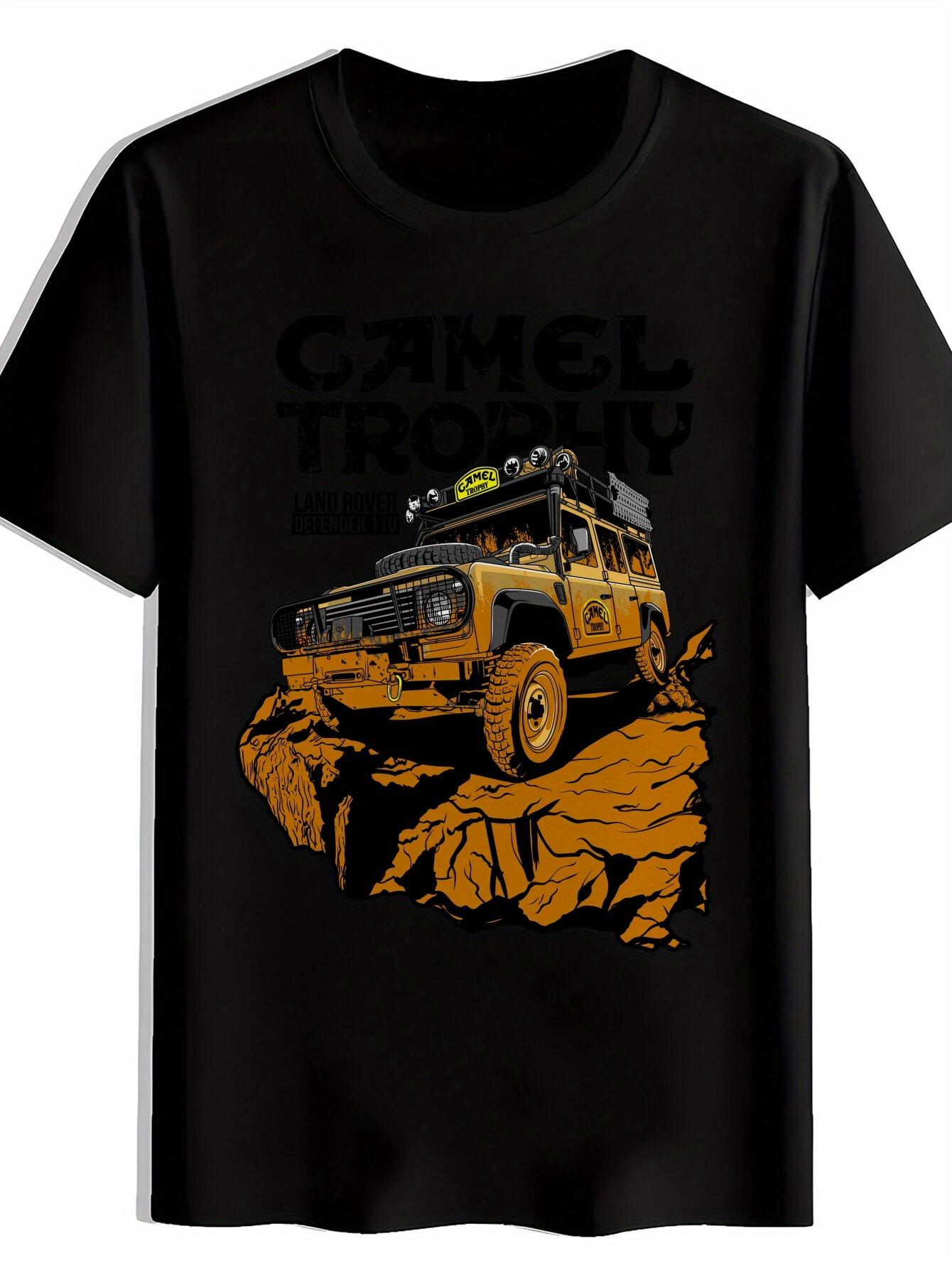 T-shirt Yellow Print Featuring an Off-Road Vehicle XS