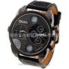 Ou Radium Men'S Watch Alloy Two-Way Travel Time Sports Watch 9316 Black Case Waterproof Watch Large Dial